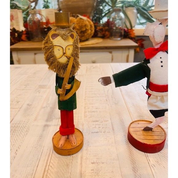 Vintage Whimsical Silvestri Pig Lion Elephant Trio Musicians Vintage‎ Holiday - Picture 2 of 6